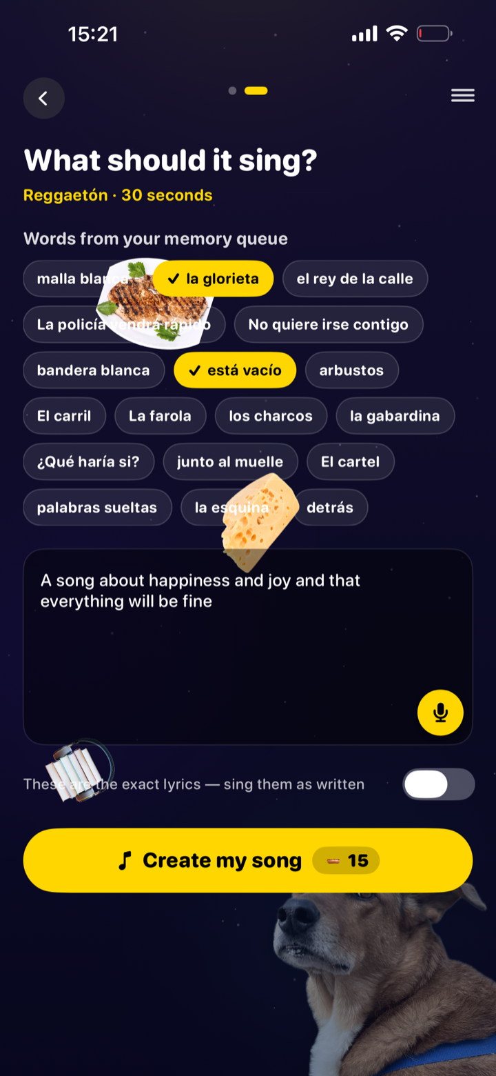 Pick words from your memory queue