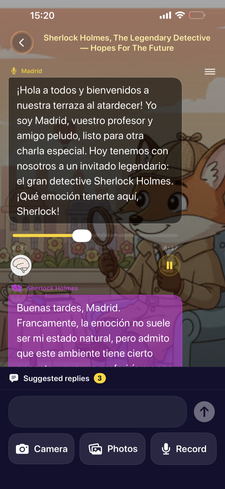 Madrid hosts your conversation like a podcast